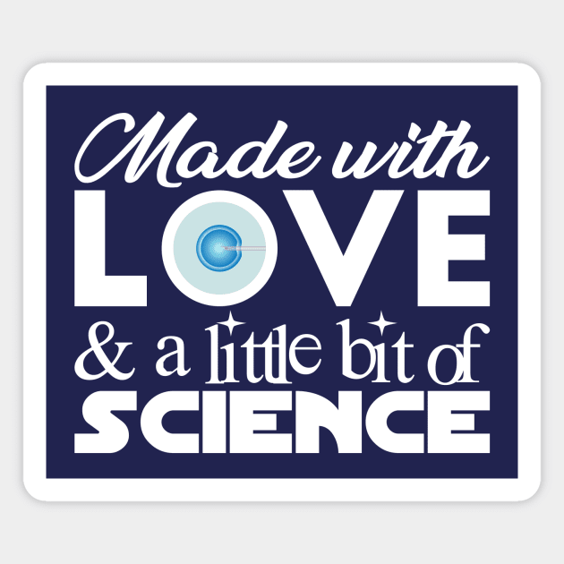 Made With Love (Blue Version 2) Magnet by midwifesmarket